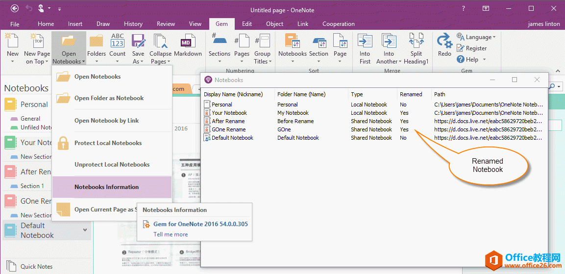 ���Ѹ�ٲ鿴��Щ OneNote�ʼǱ��Ǹ��Ĺ����ֵģ�