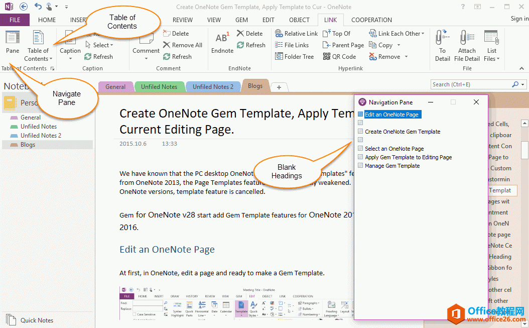 ���һ��ת�� OneNote �����еĿյ����ݱ���Ϊ�����޸�ʽ�Ķ���
