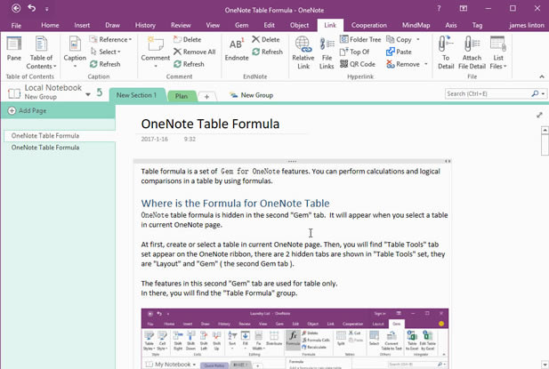 һ��������ˢ�� OneNote ҳ����ı���Ŀ¼���