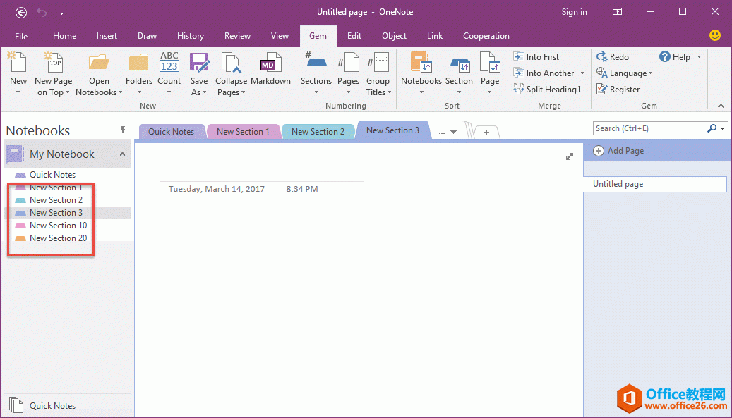 ��ΰ����������ֵ�ֵ���� OneNote ����