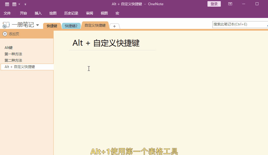 OneNote �Զ����ݼ���ϸ˵��