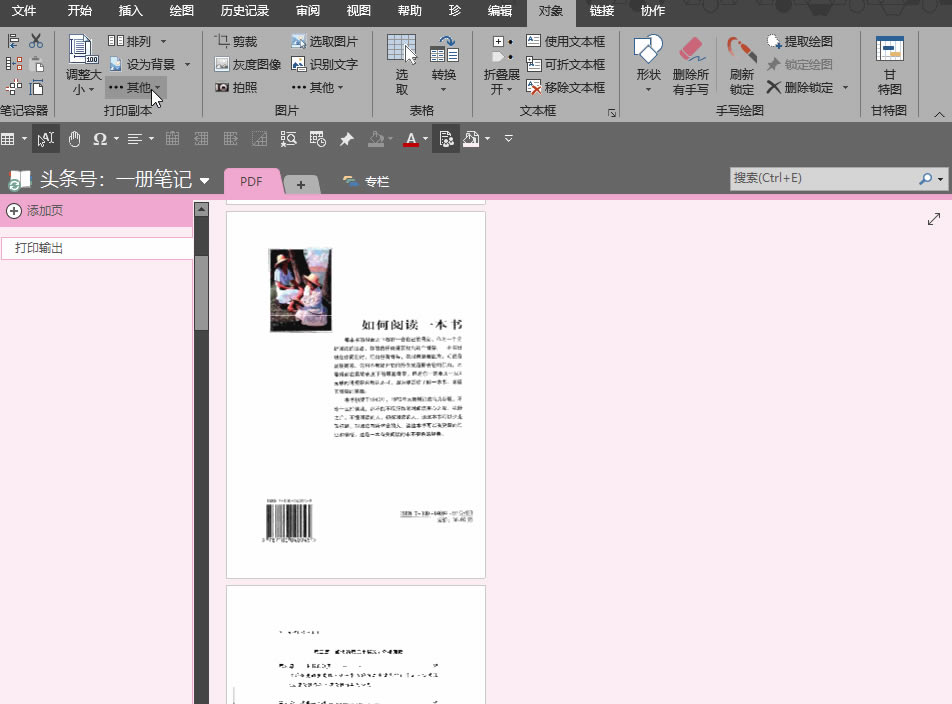 ����� OneNote ��������Ĵ���PDF