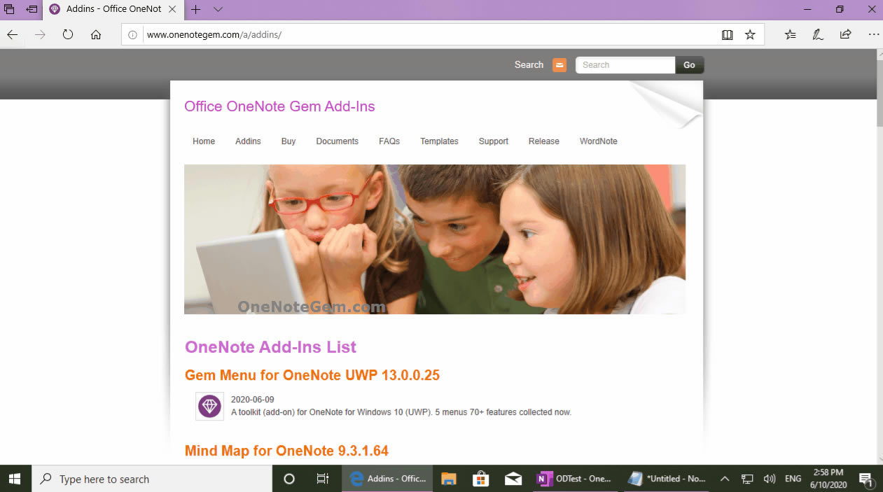 ���ͣ�� OneNote for Windows 10 ���ڵ� Windows ����