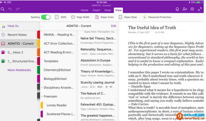 OneNote ������� Ĭ�����塢Ĭ���ֺš�Ĭ��������ɫ����Ч����Χ