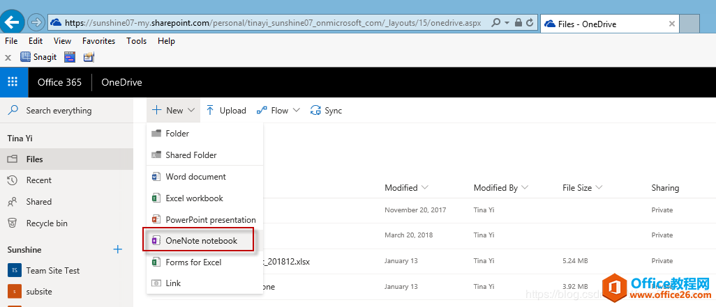 �����OneDrive������OneNoteʹ�ã�