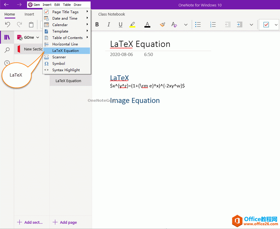 ��θ��� LaTeX ����ʽ����ͼƬ��ʽ���� OneNote ��