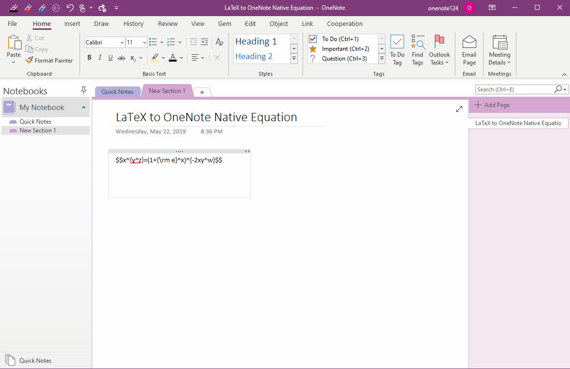 ���ת����ҳ�渴������ LaTeX Ϊ OneNote ԭ����ʽ