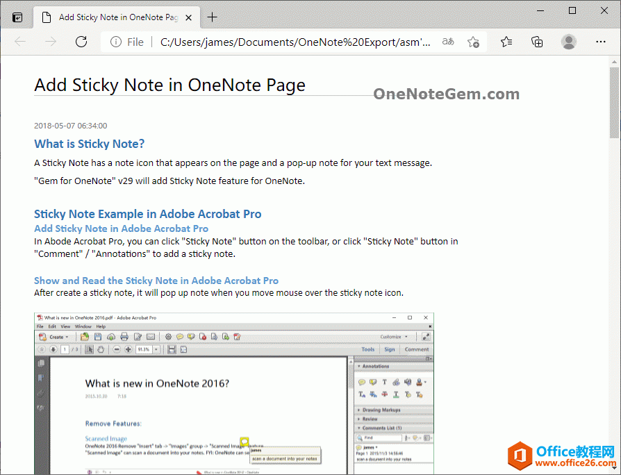 ��δ� OneNote �б��ݱʼǱ��ṹ������ֲ�����ҳ��Ϊ HTML �ļ�