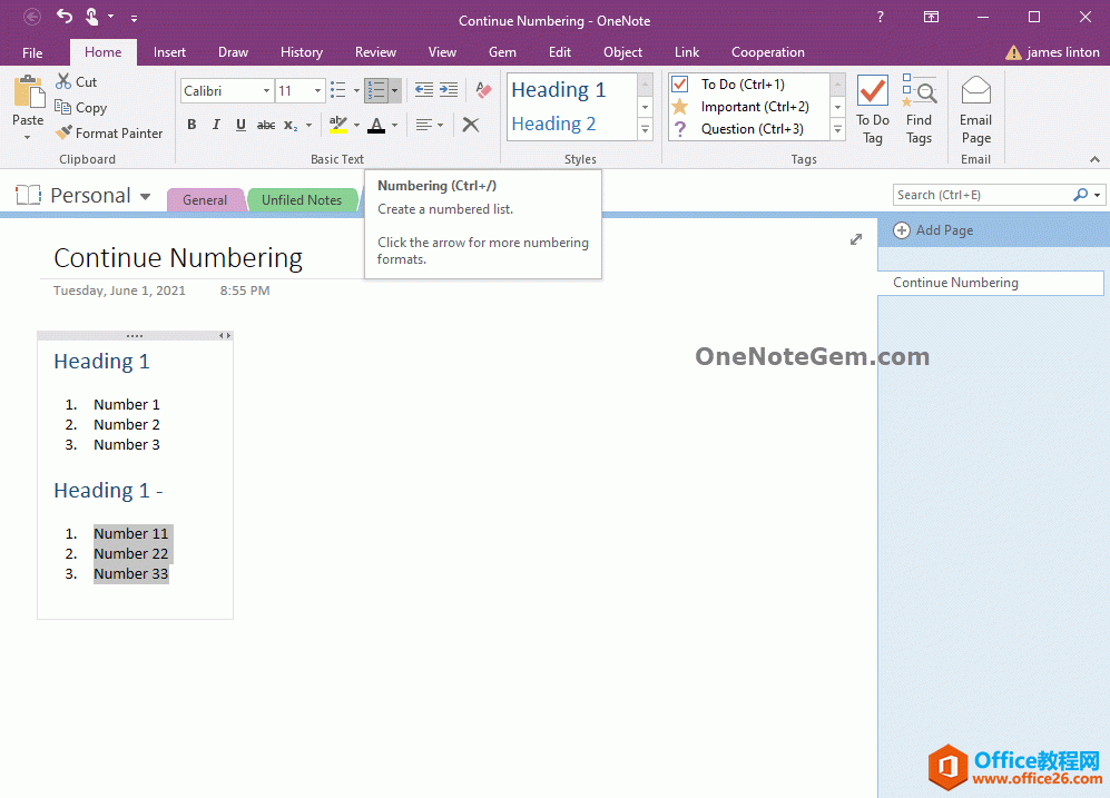 2 �� OneNote �໥���������ֱ���б�