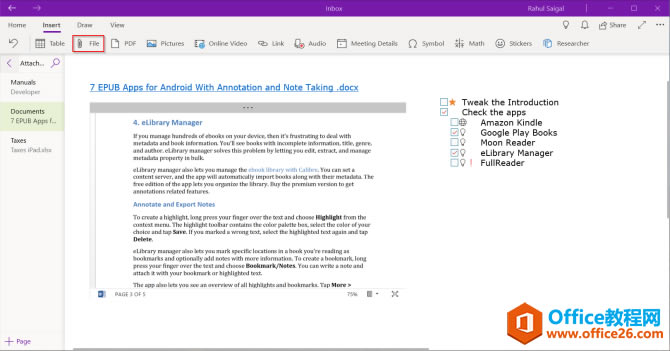 ���ʹ��OneNote��Ϊ���������б�