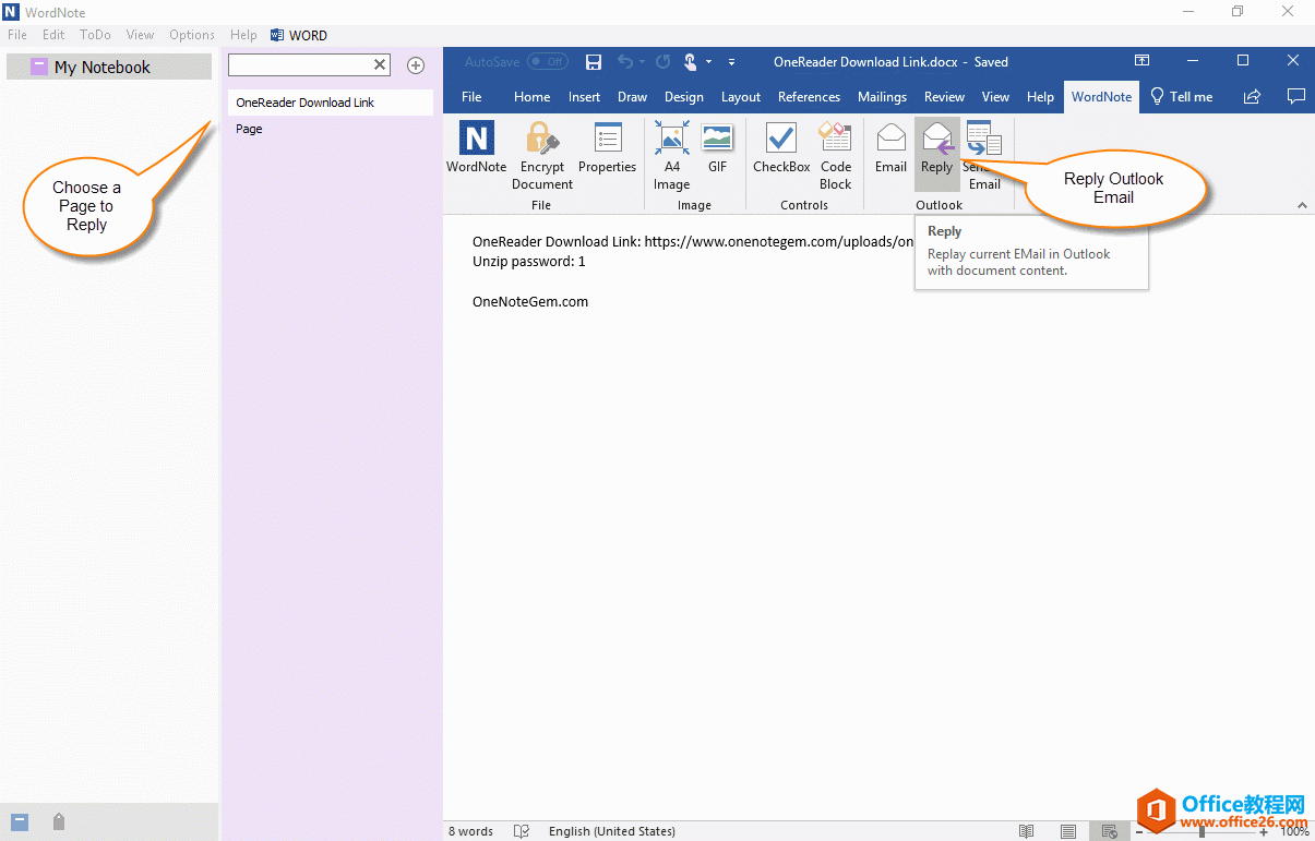 WordNote: �鿴һ��ҳ�棬ʹ�� ���ظ��ʼ��� ���� 