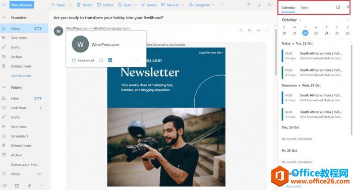 ��ͼ����ҳ��Outlook��������Calendar��Microsoft To Do�����