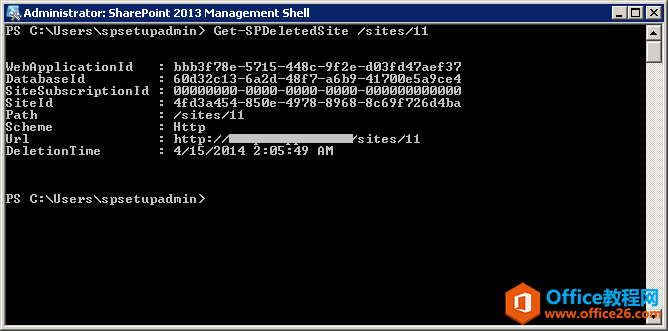 SharePoint ���ʹ��PowerShell�ָ���ɾ����վ��