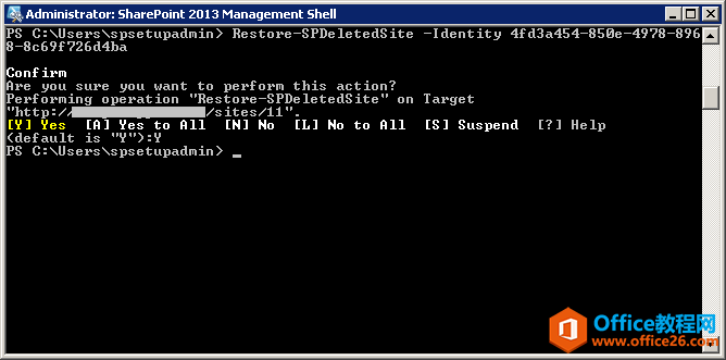 SharePoint ���ʹ��PowerShell�ָ���ɾ����վ��_��վ