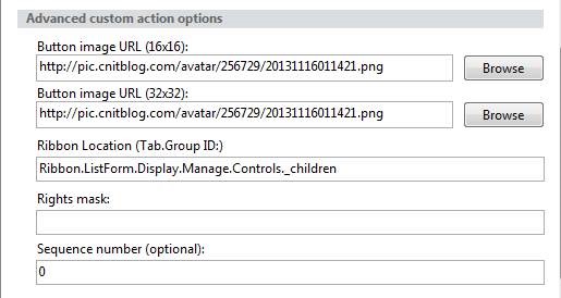 SharePoint Designer �Զ������ò˵�