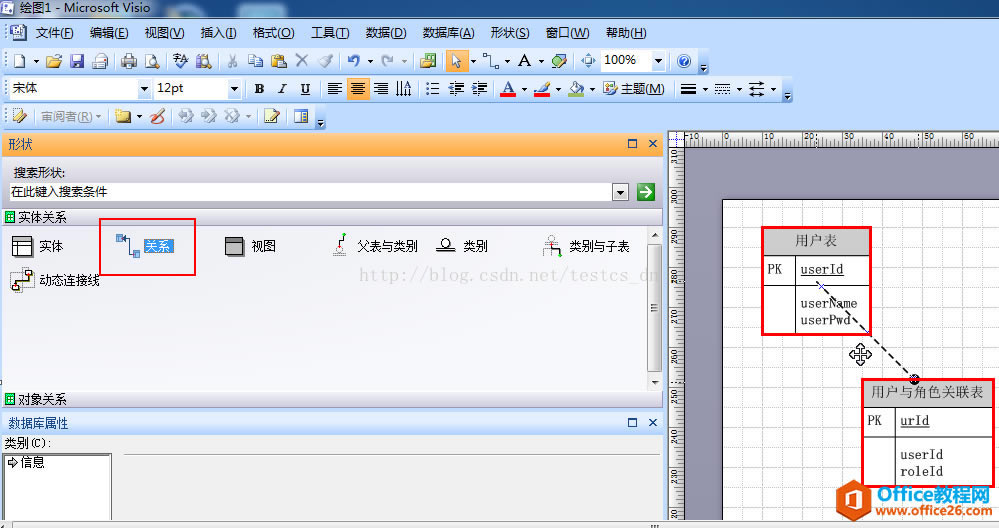 Visio�����ݿ�ʵ���ϵͼ