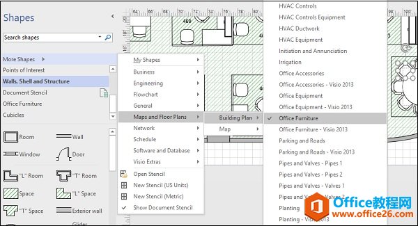 Visio ��ν��Ҿ����ӵ�ƽ��ͼ