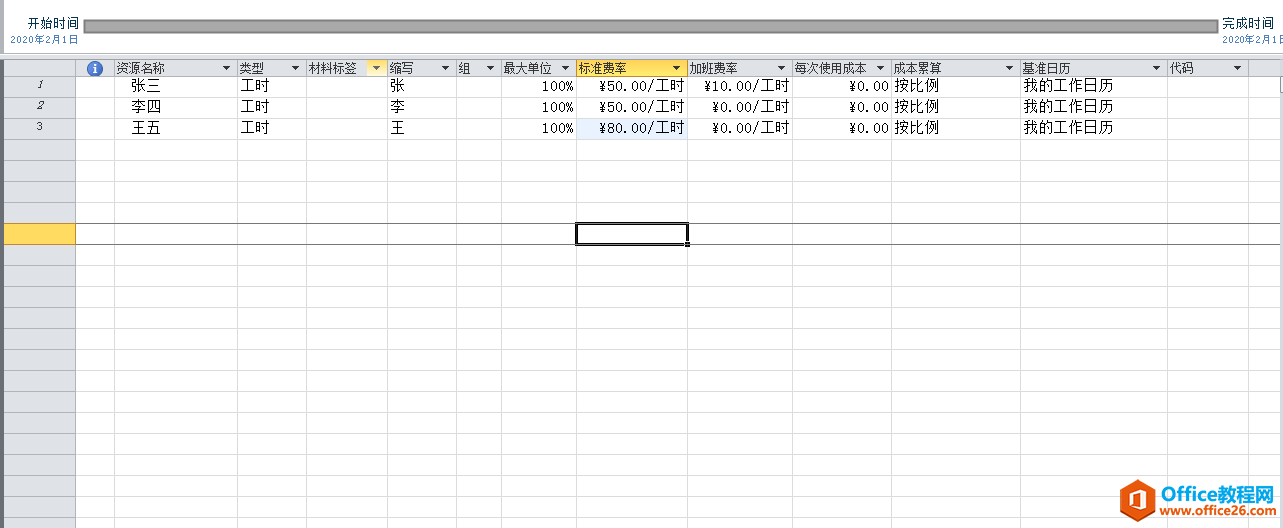 Project 如何建立项目和资源