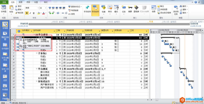 Project功能相关设置 Project资源和工时和里程碑