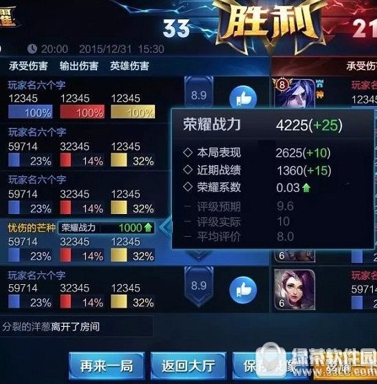 ������ҫ��ҫս��ֵ������ ��ҫս��ֵ��������б�