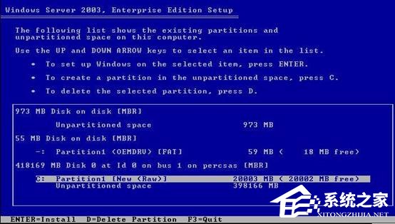����DELL����������ΰ�װWin2003ϵͳ�ģ�