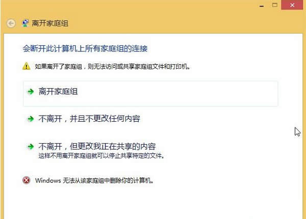 Win8�޷��˳���ͥ����ô��