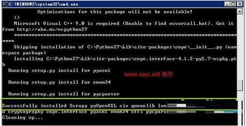 XPϵͳ�а�װScrapy����ϸ�������裨ͼ�⣩